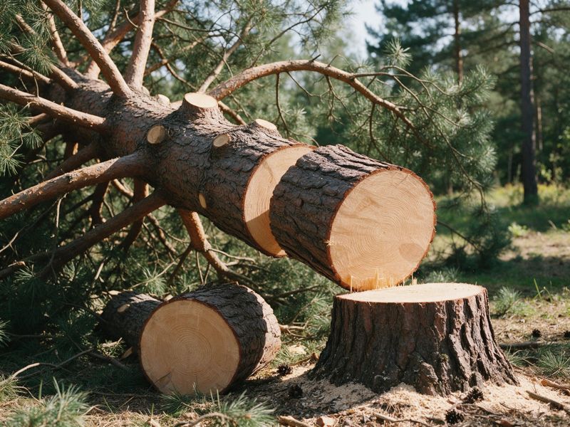 tree removal project near Huntsville, AL